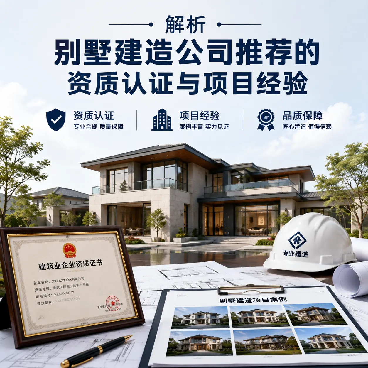 解析 纳雍 别墅建造公司推荐的资质认证与项目经验