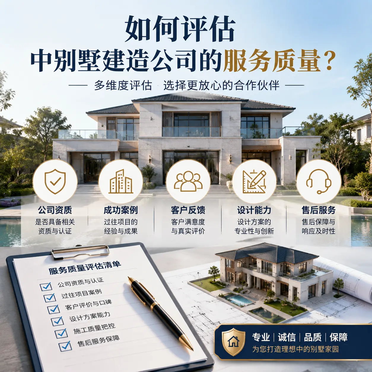 如何评估 纳雍 中别墅建造公司的服务质量？