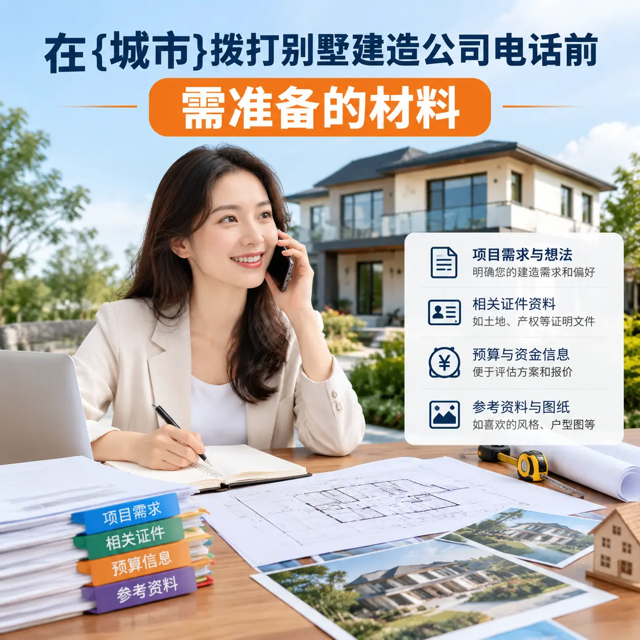 在纳雍拨打别墅建造公司电话前需准备的材料